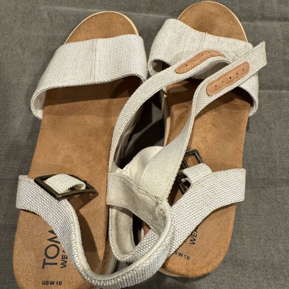 Tom's platform canvas sandals - Picture 1 of 3